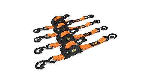 1"X10' Retractable Ratchet Straps 4 Pack C403-TDMUD-RRS10-4PK