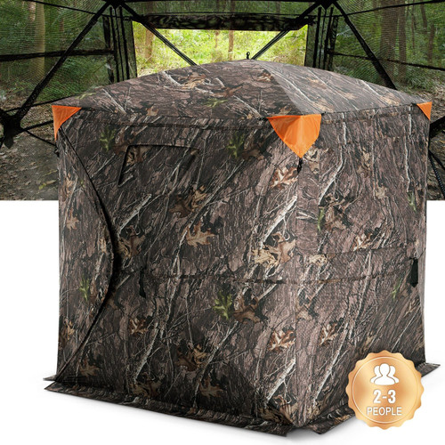 Hunting Blind, 270?° See Through Ground Blind, 2-3 Person Pop Up Deer Blind for Hunting with Carryi E415-SLCFXTSK58YCDMLGHV0