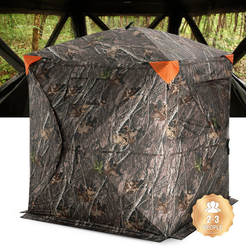 Hunting Blind, 270?° See Through Ground Blind, 2-3 Person Pop Up Deer Blind for Hunting with Carryi E415-SLCFXCKWS58Y4SCOHV0