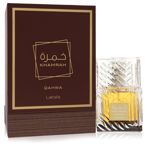 Lattafa Khamrah Qahwa by Lattafa Eau De Parfum Spray (Unisex) 3.4 oz (Men) V728-564634