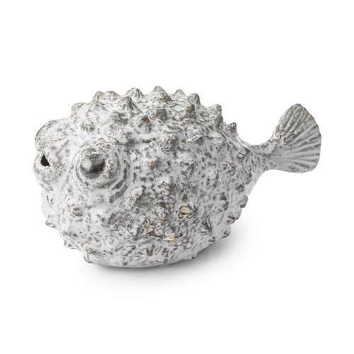 Off White Puffer Fish Sculpture N270-392487
