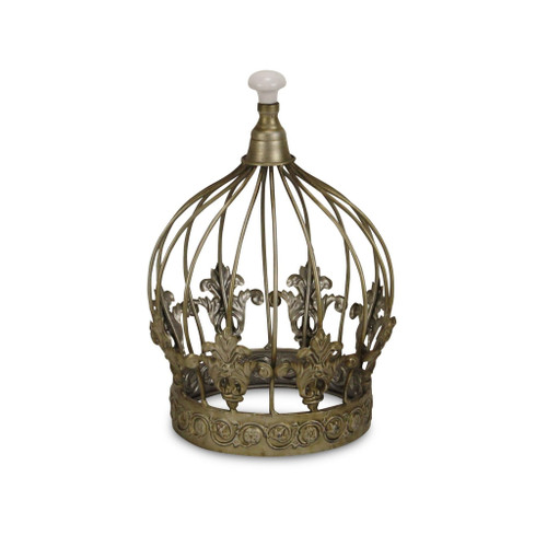 10" Bronze Metal Hand Painted Decorative Crown N270-399653