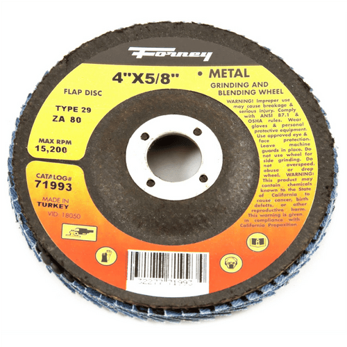 Forney Industries Flap Disc, Type 29, 4 in x 5/8 in, ZA80 T398-FOR71993