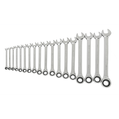 GearWrench 18 Piece 72-Tooth 12 Point Ratcheting Combination Metric Wrench Set T398-KDT85890-02