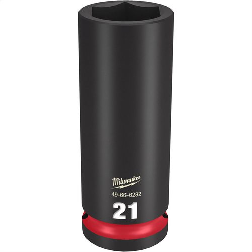 Milwaukee Tool SHOCKWAVE Impact Duty  1/2"Drive 21MM Deep 6 Point Socket T398-MLW49-66-6282