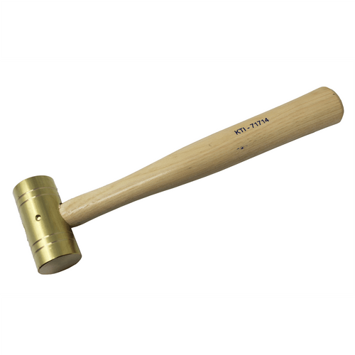 K Tool International Brass Hammer 16 oz. with Wooden Hickory Handle T398-KTI71714