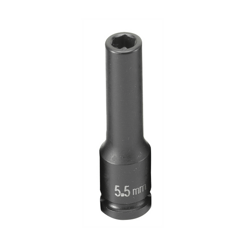 Grey Pneumatic SOC 5.5 MM 1/4D IMP MAG 6PT DP BLK T398-GRE955MDG