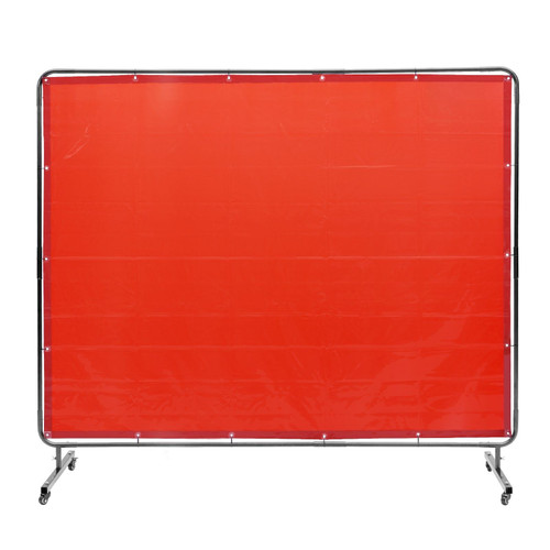 Welding Screen with Frame, 6' x 8' Welding Curtain Screen, Flame-Resistant Vinyl Welding Protection E415-DMSHJPF6X8YCCZQN5V0