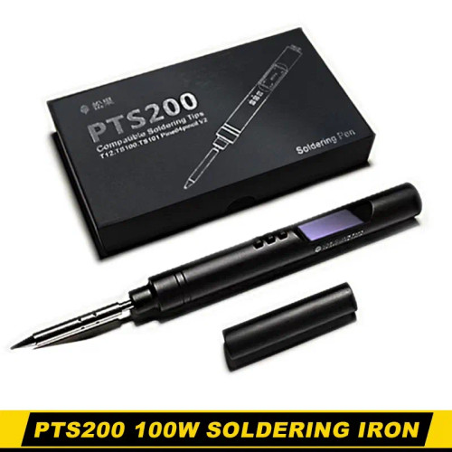 Color: Yellow, Ships From: CHINA - PTS200 Smart Electric Soldering Iron 100W Mini Portable Fast Hea F640-12000038891623680