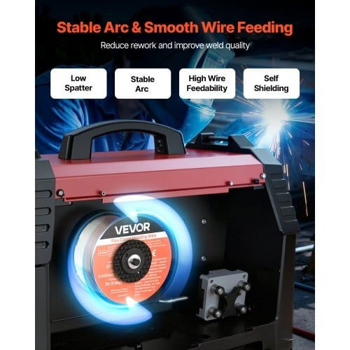 Flux Core MIG Welding Wire, E71T-GS 0.035-inch 2 LBS, Gasless Mild Steel Welding Wire with Low Spat E415-MIGHSYXHSE71PDACO001V0