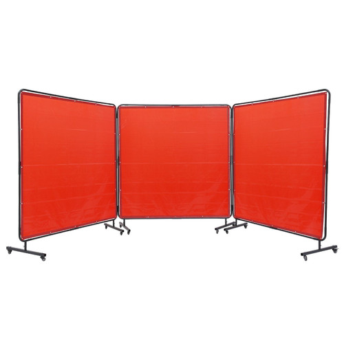 Welding Screen with Frame, 6' x 6' 3 Panel Welding Curtain Screens, Flame-Resistant Vinyl Welding P E415-SMSHJPF6X6YCUPLA3V0