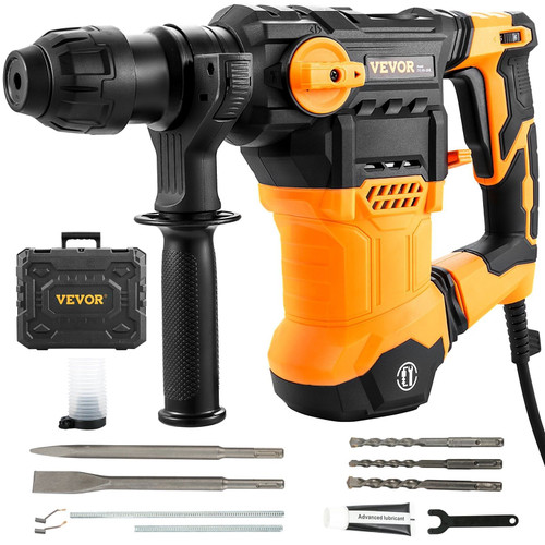 1-1/4 Inch SDS-Plus Rotary Hammer Drill, 13 Amp Corded Drills, Heavy Duty Chipping Hammers with Vib E415-YSDCZXMC32MM1HR4RV1