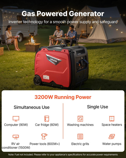 Inverter Generator, 4200W Peak Watt Quiet Inverter Generator, Electric Start Inverters Generators f E415-BCGBPFDJJYSDPGIXY001V5