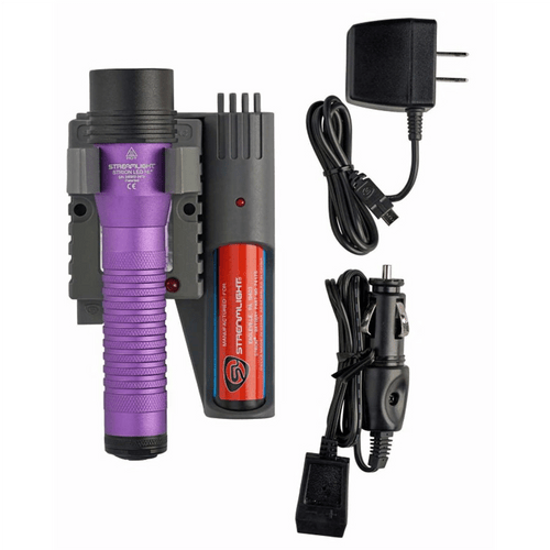 Streamlight Strion LED HL Rechargeable Flashlight 120V/100V/12V DC PiggyBack - Purple T398-STL74786