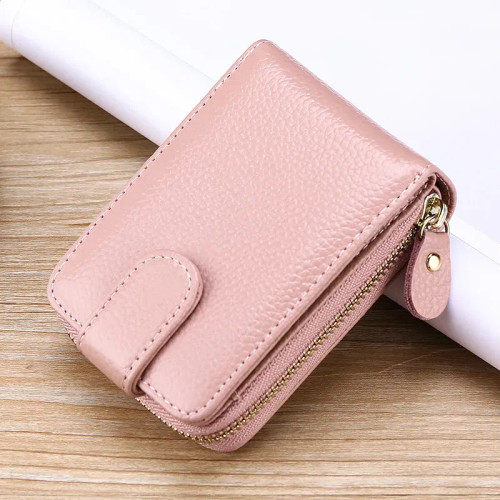 Color: Pink, Ships From: CHINA - Genuine Leather Driver's License ID Card Holder Wallet Male and Fe F640-12000034079521132