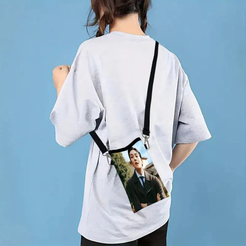 Color: Khaki, Size: Extra Large - Ji Chang Wook Phone Bag Adjustable and Detachable Strap Designed  F640-12000049029342359