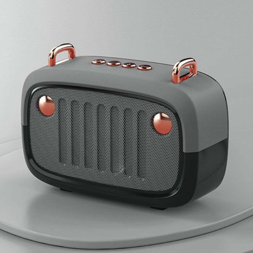 Color: GRAY - Retro Look FM Radio And Bluetooth Speaker K290-39904876724310
