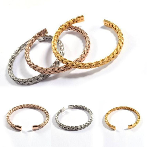 Style: GOLD - Zarina Bracelets Weaved In Rosegold Gold And Silver Finish K290-20085142725