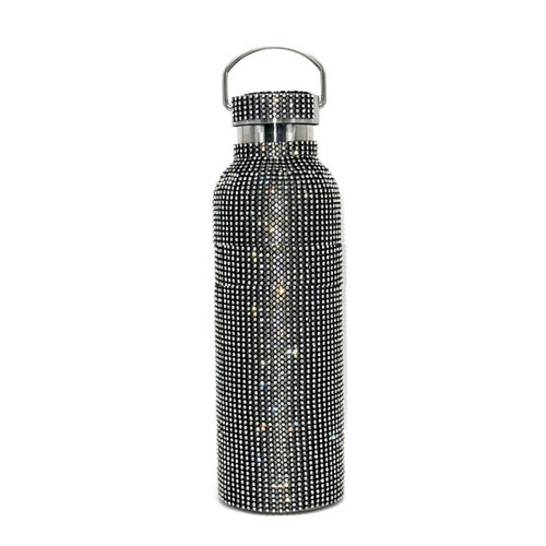 Color: BLACK - Bling And Sip Crystal Encrusted Water Bottle K290-51940339941649
