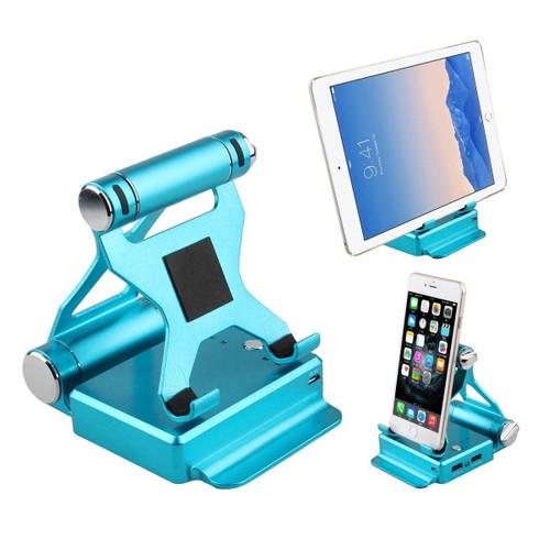Color: Blue - Podium Style Stand With Extended Battery Up To 200% For iPad, iPhone And Other Smart  K290-1206756760