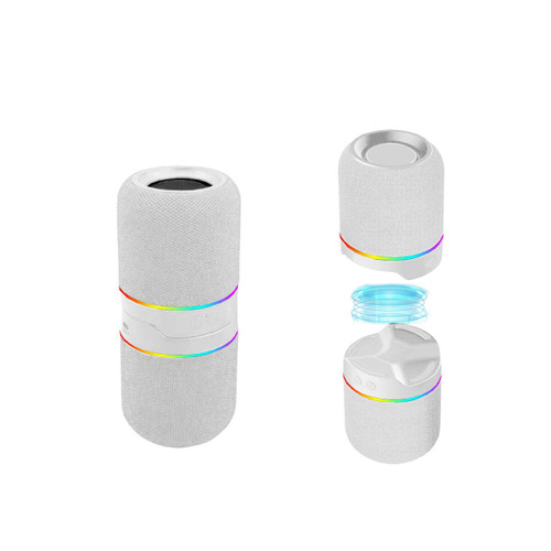 Color: SILVER - Capsule Duo Magnetic Split Combination Wireless Bluetooth Dual 2 In 1 Speakers K290-52385944437009