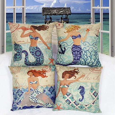 Design: Moods of Mermaid ALL 4 - Moods Of A Mermaid Cushion Covers K290-44680771633425