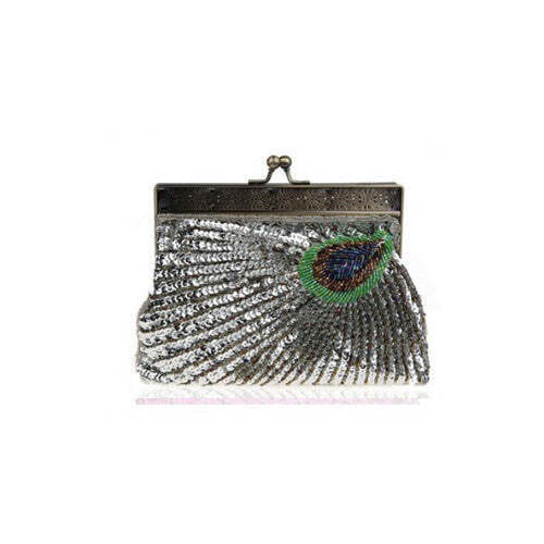Style: Silver - Peacock Crazy Clutch Eye-catching Ensemble In 8 Colors K290-20290913221