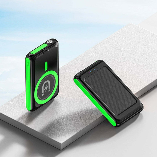 Color: GREEN - Solar Boost A Fast-Charge Magnetic Power & LED Torch K290-51261428334865
