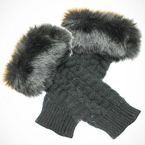 Color: Blonde - Pretty Warmers - Faux Fur Gloves for Winter K290-1254474364
