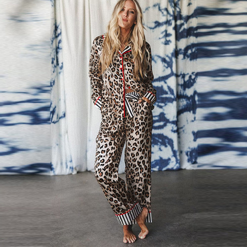 Women's Fashionable Leopard-Print Single-Breasted Multi-Button Suit Q119-CJYD2647862