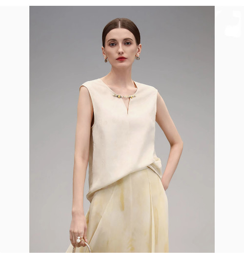 Specifications: Top, Please Input: L - Gentle Irregular Swing Skirt Vacation Style Q119-CJYD242573108HS