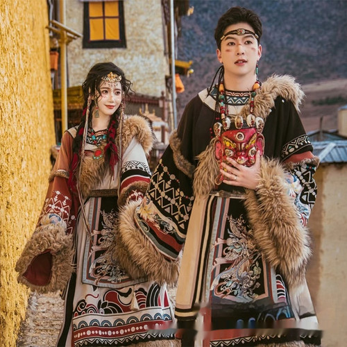 Trip Shoot Costumes Autumn And Winter Big Fur Collar Tibetan Robe Q119-CJFY2572400