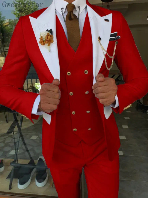 Color: Orange, Size: 4XL - Gwenhwyfar Mint Green Groom Male Wedding Prom Suit Slim Fit Tuxedo Mens  F640-12000032615962223