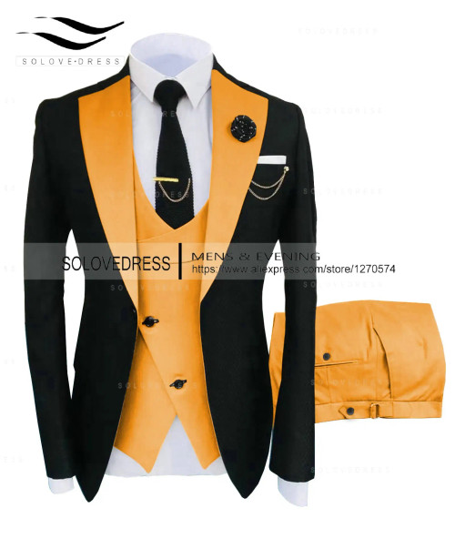 Color: MULTI, Size: L - ( Jacket + Vest + Pants )Suits for Mens 2024 Casual Business Suit High-end  F640-12000030181847463
