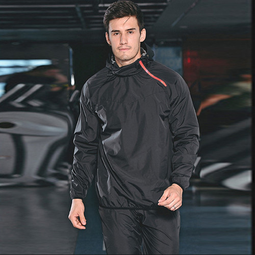 Color: Men Black Suit, Size: M - Sweat Suit Plus Inner Net Sportswear Fitness Running Sweat Two-pie Q119-CJYD261054808HS