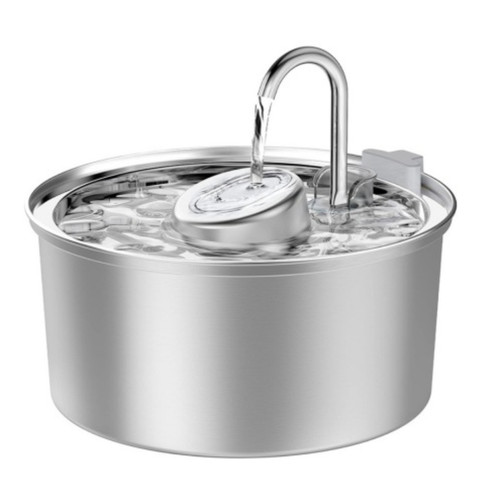 Color: Faucet With Half Slope, style: US - All Stainless Steel Pet Water Dispenser Round Runway Typ Q119-CJTS271696115OL