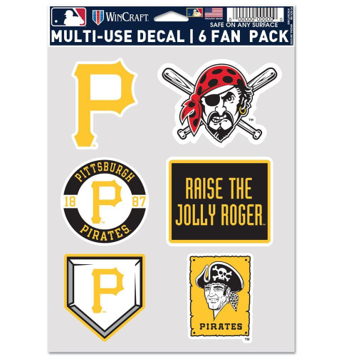 Pittsburgh Pirates Decal Multi Use Fan 6 Pack Z157-9416643756