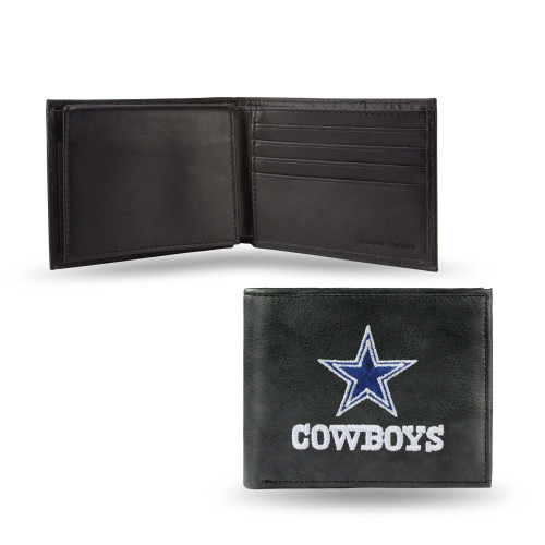Dallas Cowboys Wallet Billfold Leather Embroidered Black Z157-2499414506