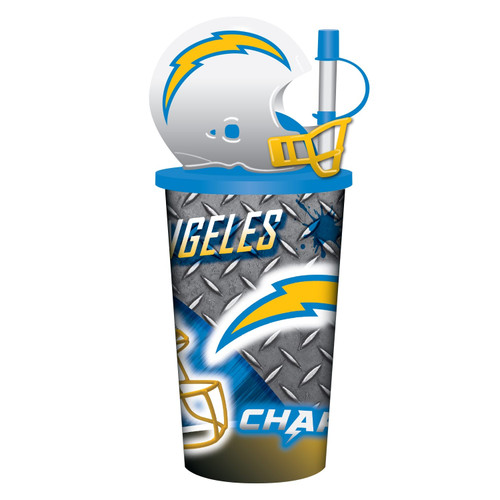 Los Angeles Chargers Helmet Cup 32oz Plastic with Straw Z157-9468808237