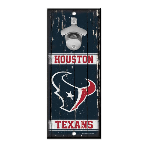 Houston Texans Sign Wood 5x11 Bottle Opener Alternate Z157-3208562196