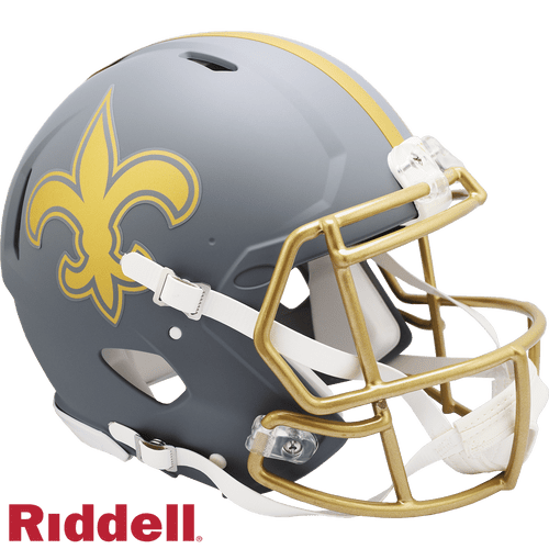 New Orleans Saints Helmet Riddell Authentic Full Size Speed Style Slate Alternate Z157-9585562989