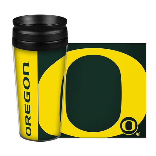 Oregon Ducks Travel Mug 14oz Full Wrap Style Hype Design - Special Order Z157-8886048877