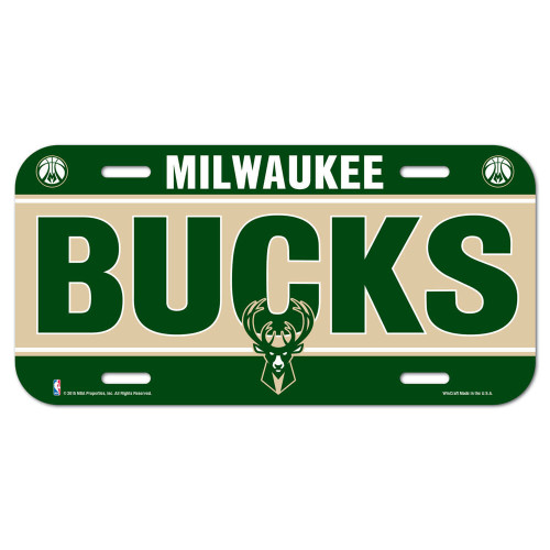 Milwaukee Bucks License Plate Plastic Z157-3208584282