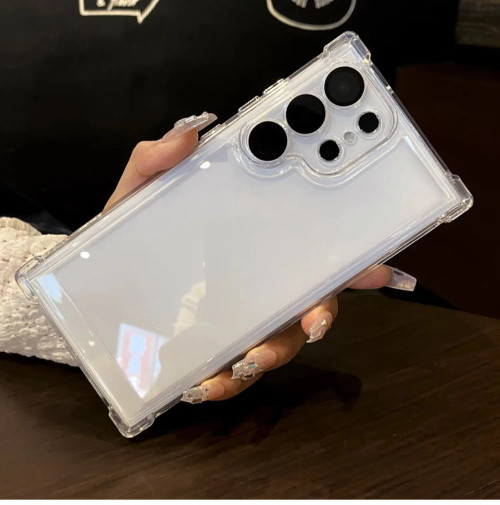 Color: Clear, Material: ABS - Luxury Shockproof Clear Acrylic Case For Samsung Galaxy S24 S23 FE S2 F640-12000039465107122