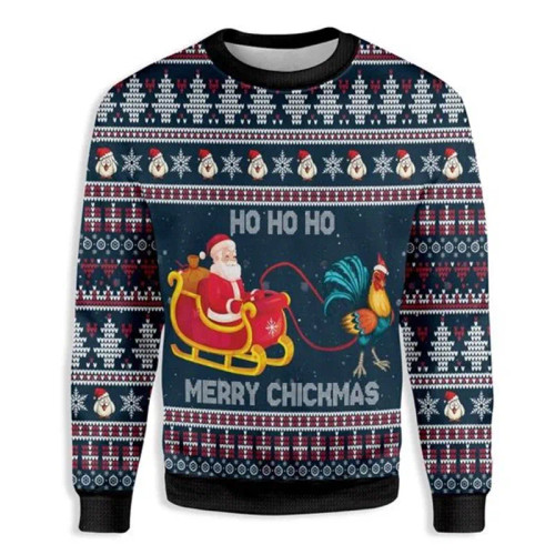 Color: SKY BLUE, Size: XL - Funny Santa Claus Graphic Ugly Christmas Sweater 2026 Men Fashion Autum F640-12000051639333201