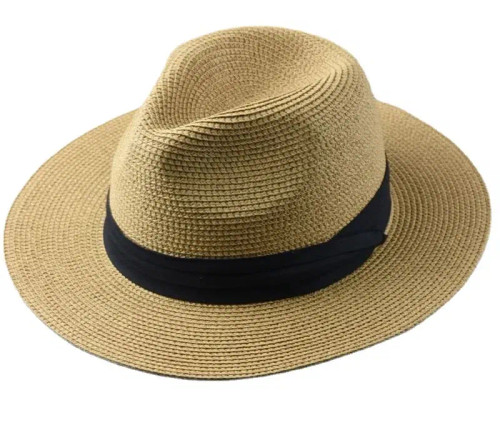 Color: Khaki, Size: XS?€old?‰ - Large Size XL61-64cm Panama Sun Hats Men Wide Brim Straw Caps Women F640-12000034514242930