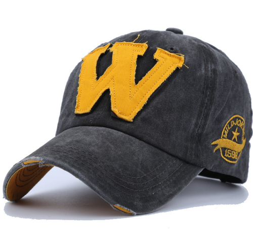 Color: Washed black - W Baseball Hat Q119-CJNSFSMZ00136-Washed black