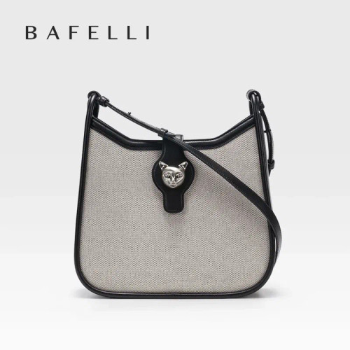 Color: GRAY - BAFELLI 2025 CAT LUXURY BRAND NEW WOMEN'S SHOULDER BAG TRENDING RETRO STYLE VINTAGE C F640-12000044542824834