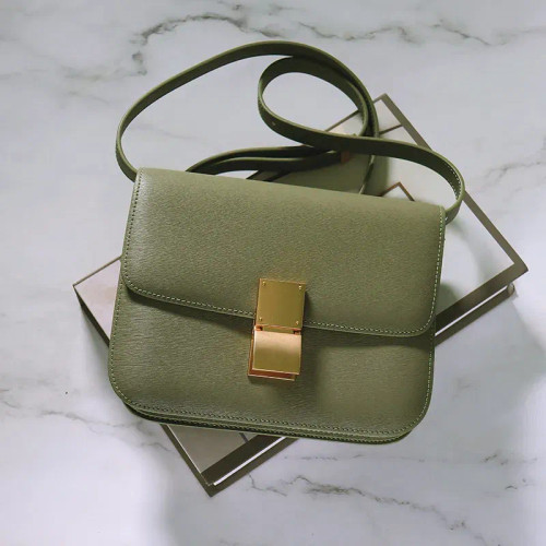 Color: Orange, Size: S - Factory Genuine Leather Ladies Tofu Bag Luxury Design Handbag Purse Small  F640-12000033553922998