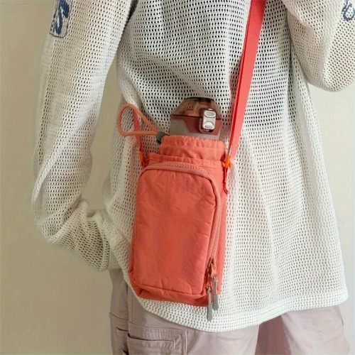 Color: Beige, Size: S - Mobile Phone Bag New Crossbody Shoulder Water Bottle Bag Waterproof Yoga Ba F640-12000043903626699